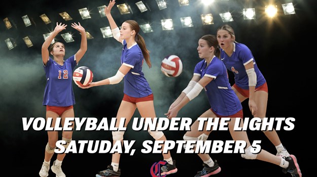 Girls' Volleyball Under the Lights