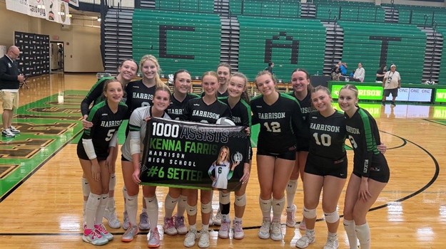 Farris Reaches 1,000 Assists; Volleyball Teams Sweep Lawrenceburg