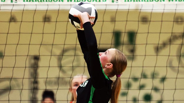 GIRLS VOLLEYBALL: Farris Hits Assist Milestone As Harrison Improves To 2-0